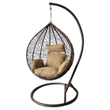 Brown Rattan Hanging Egg Chair