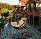 Brown Rattan Hanging Egg Chair