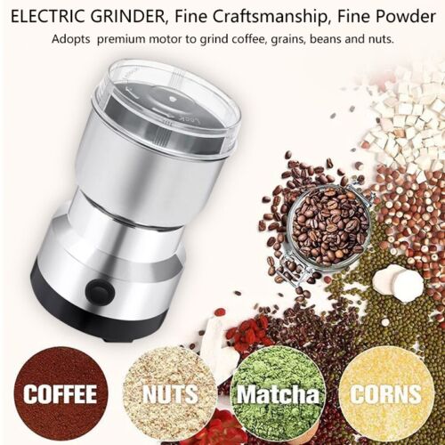 220V Electric Coffee Grinder Grinding Milling Bean Nut Spice Matte Blender  