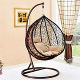 Brown Rattan Hanging Egg Chair